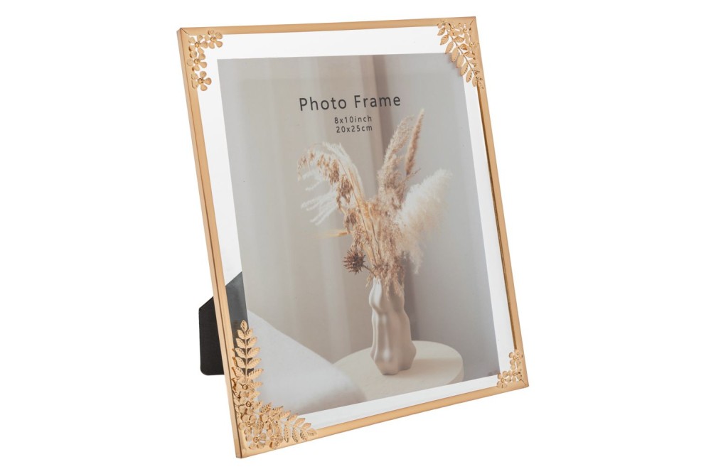 ΧΡΥΣΗ ΜΕΤΑΛΛΙΚΗ ΚΟΡΝΙΖΑ 20Χ25 ΕΚ ΜΕ ΣΧΕΔΙΟ ΛΟΥΛΟΥΔΙ ΣΤΙΣ ΓΩΝΙΕΣ