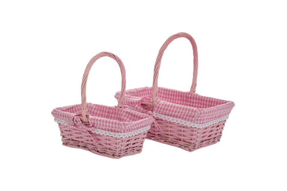 ΡΟΖ ΚΑΛΑΘΙ ΜΕ ΥΦΑΣΜΑ ΣΕΤ 2 30Χ22Χ12 30-25Χ15Χ10 25ΕΚ