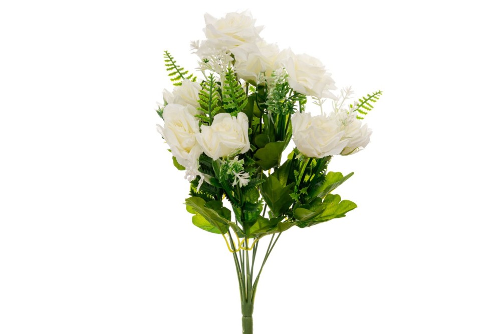 ΛΕΥΚΟ ΤΡΙΑΝΤΑΦΥΛΛΟ ΜΠΟΥΚΕΤΟ ΜΕ 10 ΑΝΘΗ 45ΕΚ