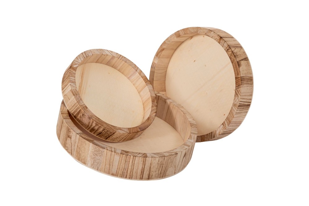 ΞΥΛΙΝΟΙ ΔΙΣΚΟΙ ΚΑΦΕ ΣΕΤ 3 Φ33Χ6 Φ29Χ5 Φ24Χ4ΕΚ. ΣΤΡΟΓΓΥΛΟΙ