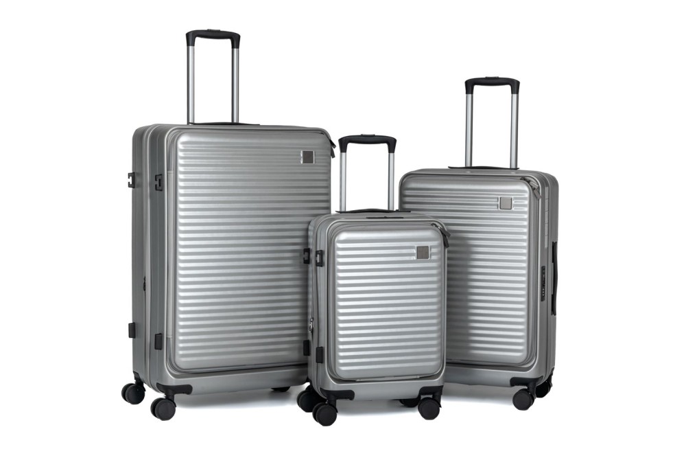 ΣΕΤ 3 ΣΚΟΥΡΟ ΑΣΗΜΙ ΒΑΛΙΤΣΑ ΜΕ 4ΡΟΔΕΣ 50 61 71ΕΚ ΜΕ ΑΝΟΙΓΜΑ ΑΠΟ ΠΑΝΩ (PROMOTION)