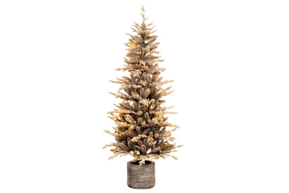 ΔΕΝΔΡΟ   PRE LIT ICELAND POTTED FIR   180ΕΚ ΜΕ 180 LED ΘΕΡΜΟ ΛΕΥΚΟ AND ΠΟΛΥΧΡΩΜΑ