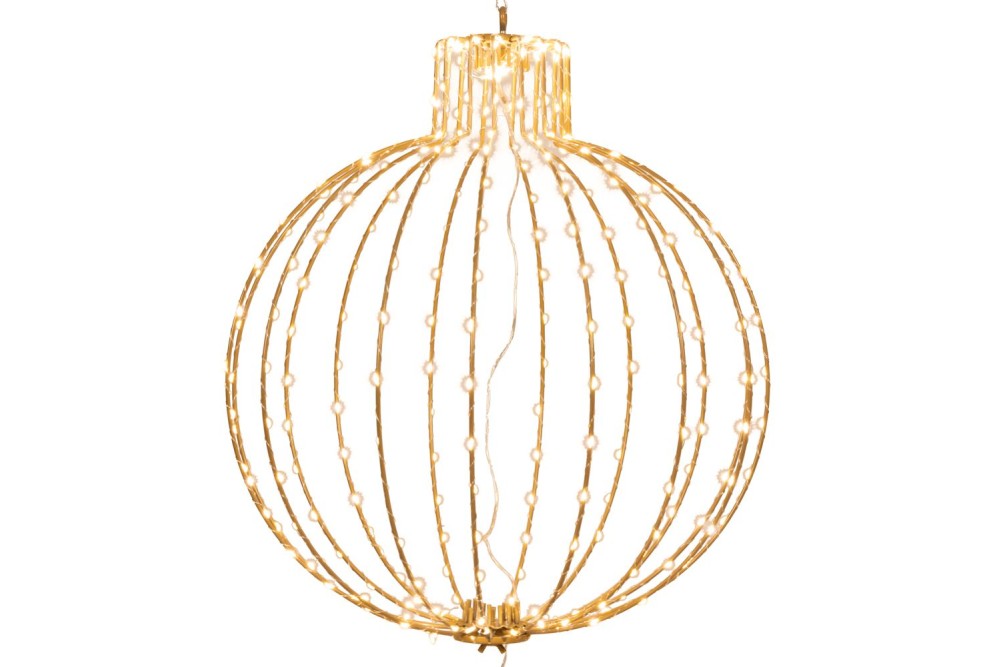 ΧΡΥΣΗ ΜΕΤΑΛΛΙΚΗ ΜΠΑΛΑ Φ56ΕΚ ΜΕ 320 LED ΘΕΡΜΟ ΛΕΥΚΟ IP44