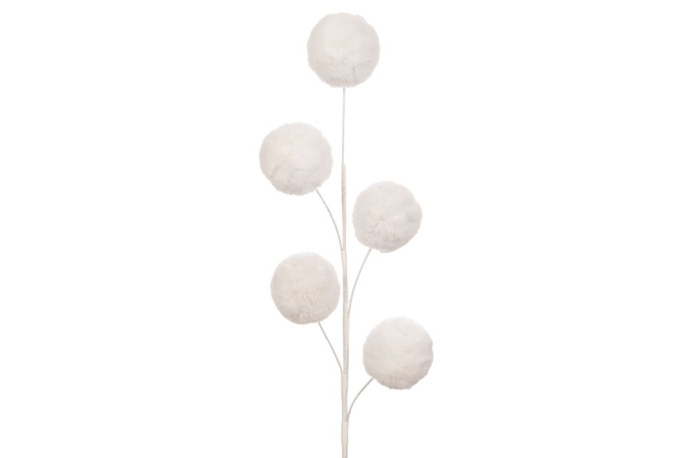 ΚΛΑΔΙ ΜΕ ΛΕΥΚΕΣ ΒΕΛΟΥΔΙΝΕΣ ΜΠΑΛΛΕΣ Χ5 75ΕΚ