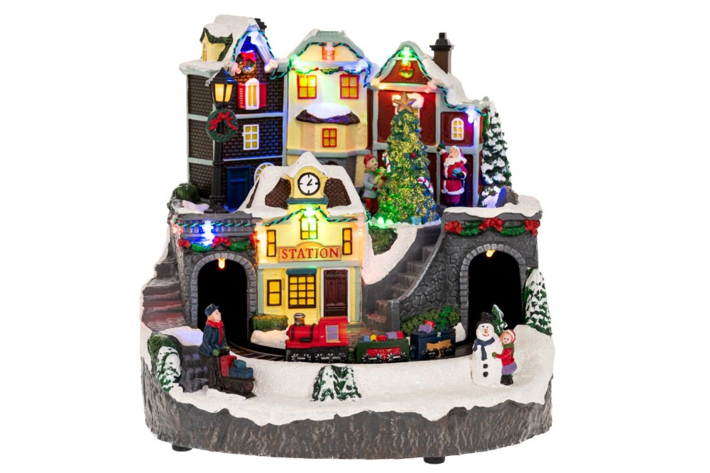 ΦΩΤΙΖΟΜΕΝΟ ΧΩΡΙΟ ΜΕ ΤΡΕΝΟ ΠΟΥ ΚΙΝΕΙΤΑΙ 24,5Χ24,5Χ23,5ΕΚ ΡΕΥΜΑΤΟΣ