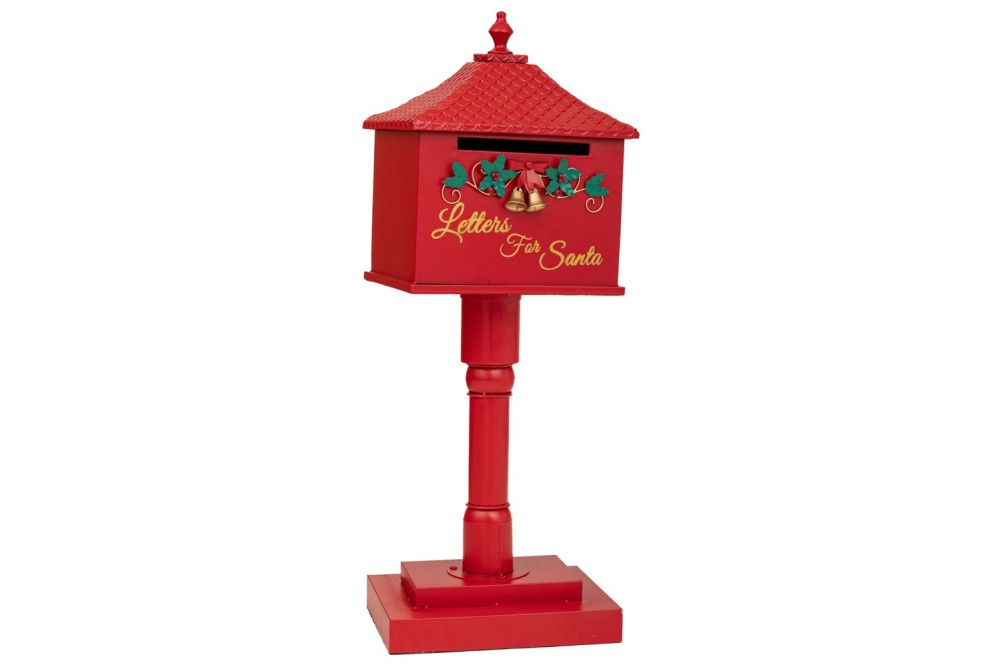 ΚΟΚΚΙΝΟ ΜΕΤΑΛΛΙΚΟ ΓΡΑΜΜΑΤΟΚΙΒΩΤΙΟ ΣΕ ΣΤΥΛΟ 34.5X26.5X93.5ΕΚ(Letters for Santa)