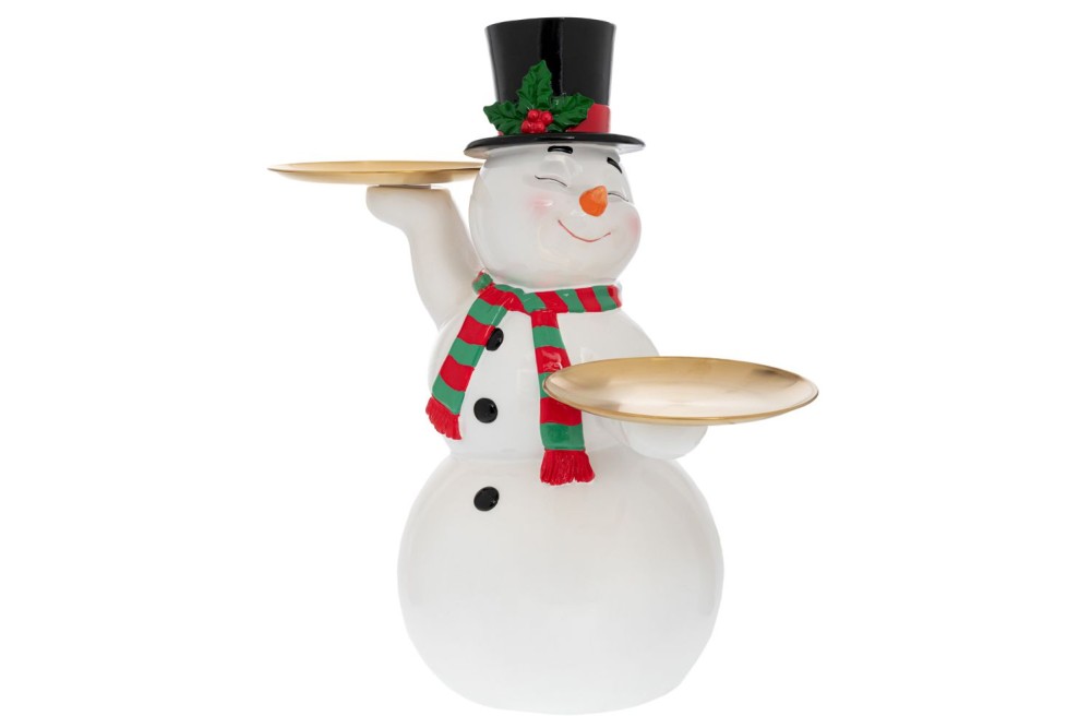 ΛΕΥΚΟΣ ΠΟΛΥΡΕΖΙΝ ΧΙΟΝΑΝΘΡΩΠΟΣ ΜΕ ΔΙΣΚΟΥΣ 61Χ34.5Χ60.5ΕΚ