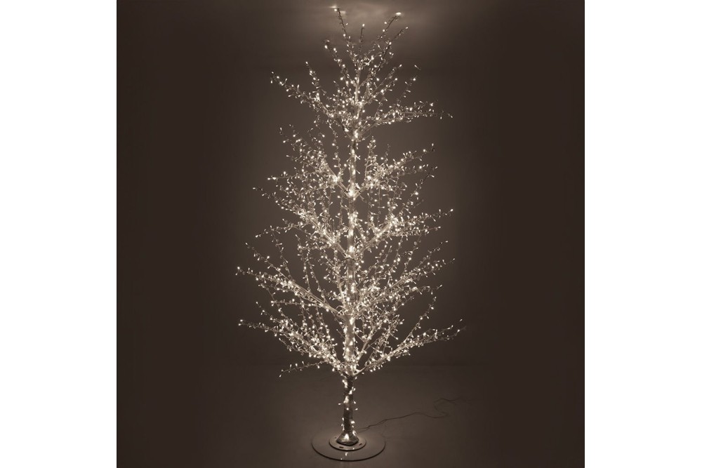 ΛΕΥΚΟ ΦΩΤΙΖΟΜΕΝΟ ΔΕΝΤΡΟ 280ΕΚ ΜΕ 1536 LED ΛΑΜΠΑΚΙΑ ΘΕΡΜΟ ΛΕΥΚΟ ΣΕ ΛΕΥΚΗ ΜΕΤΑΛΛΙΚΗ ΒΑΣΗ