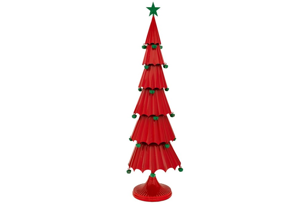 ΚΟΚΚΙΝΟ ΜΕΤΑΛΛΙΚΟ ΔΕΝΤΡΟ ΜΕ ΒΑΣΗ 28.5Χ28.5Χ96.5