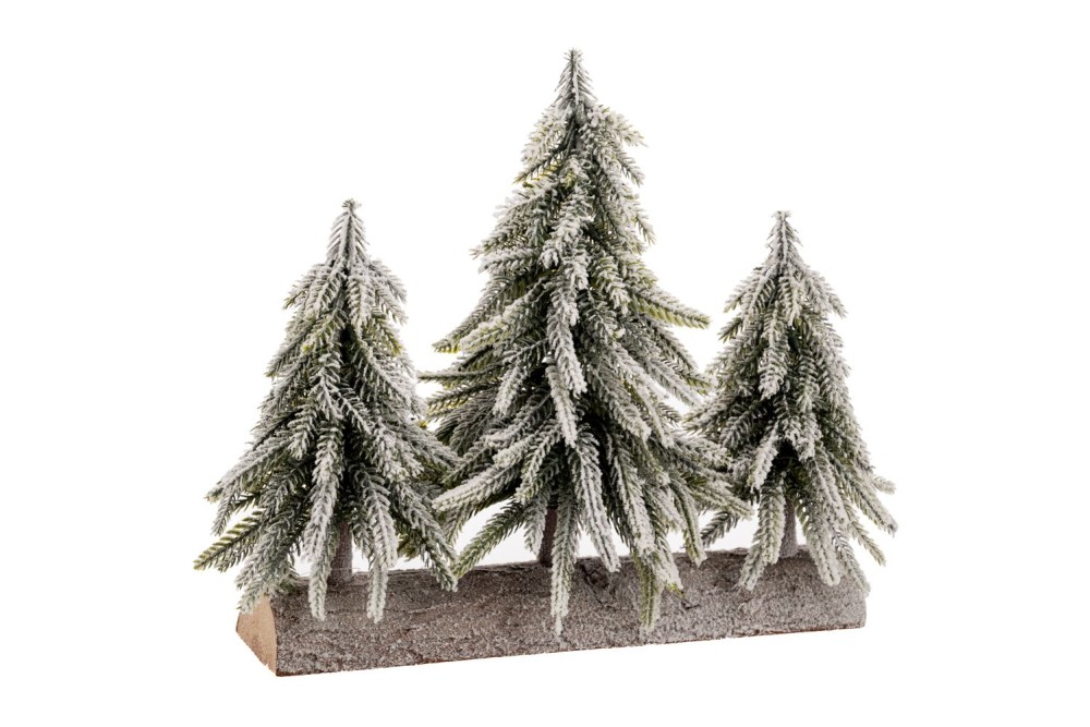 ΤΡΙΠΛΟ ΧΙΟΝΙΣΜΕΝΟ ΔΕΝΤΡΑΚΙ ΣΕ ΞΥΛΙΝΗ ΒΑΣΗ 28Χ26ΕΚ