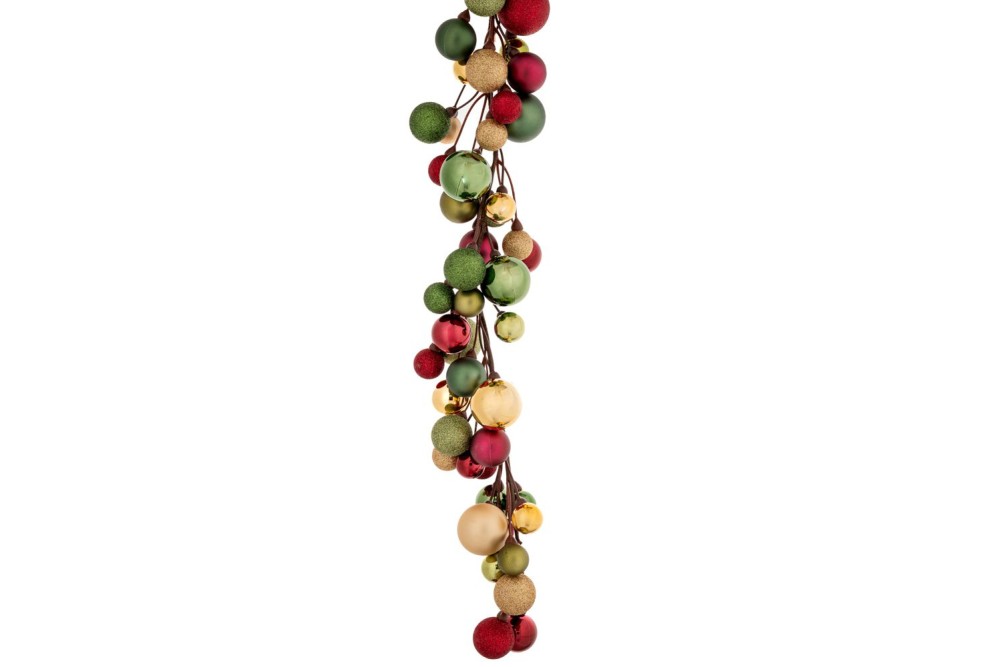 ΓΙΡΛΑΝΤΑ ΜΕ ΚΟΚΚΙΝΕΣ ΧΡΥΣΕΣ ΠΡΑΣΙΝΕΣ ΠΛΑΣΤΙΚΕΣ ΜΠΑΛΕΣ 2.85ΕΚ