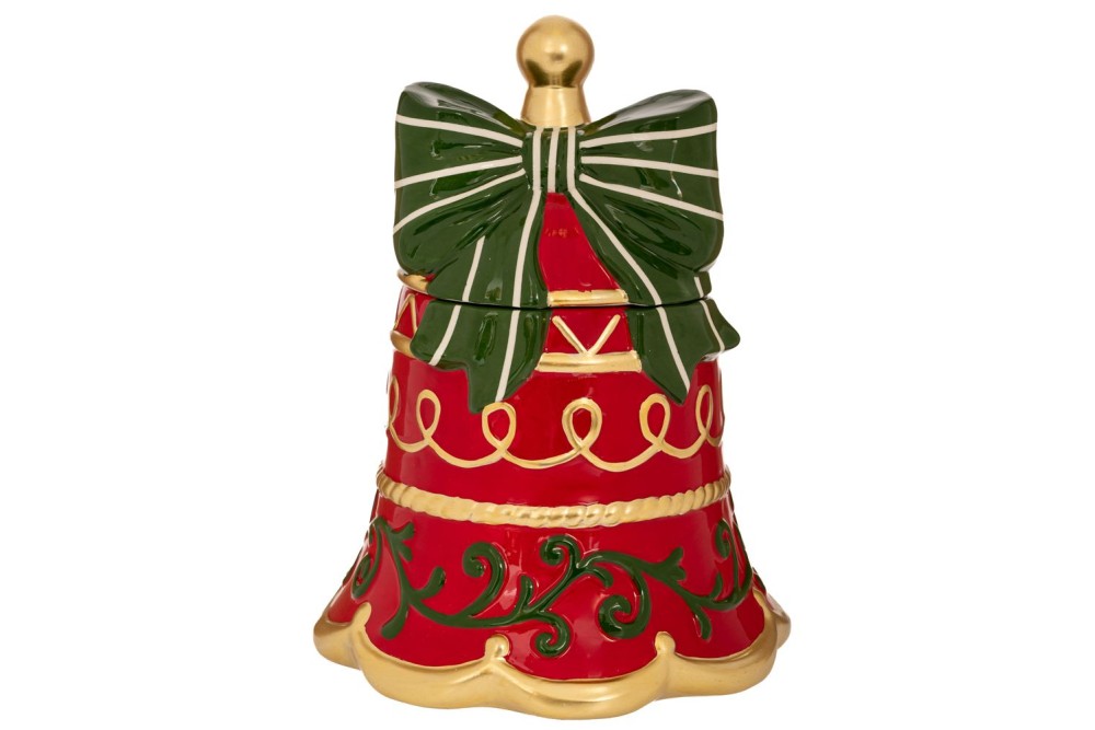 ΚΟΚΚΙΝΗ ΚΕΡΑΜΙΚΗ ΜΠΙΣΚΟΤΙΕΡΑ ΚΑΜΠΑΝΑ ΜΕ ΠΡΑΣΙΝΟ ΦΙΟΓΚΟ 21,5Χ21,5Χ28,5ΕΚ