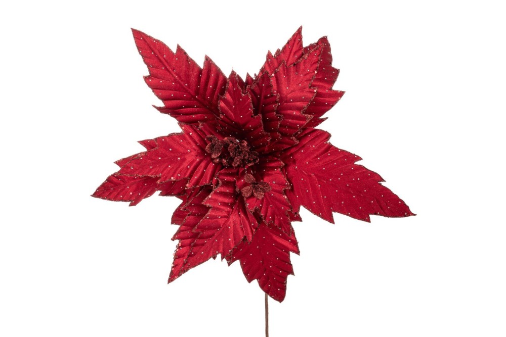 ΚΟΚΚΙΝΟ ΑΛΕΞΑΝΔΡΙΝΟ ΚΛΑΔΙ ME GLITTER Φ40Χ55ΕΚ