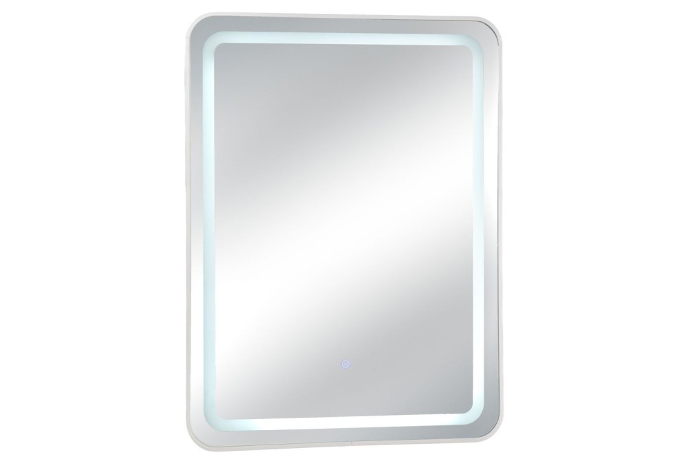 ΛΕΥΚΟΣ ΟΡΘΟΓΩΝΙΟΣ ΜΕΤΑΛΛΙΚΟΣ ΚΑΘΡΕΦΤΗΣ ΤΟΙΧΟΥ ΜΕ LED 60Χ80ΕΚ