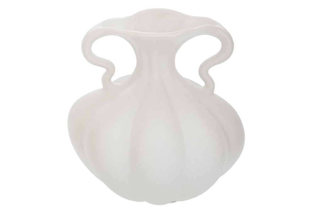 ΛΕΥΚΟ ΚΕΡΑΜΙΚΟ ΒΑΖΟ ΣΕ ΣΧΗΜΑ ΚΟΛΟΚΥΘΑΣ 17Χ15Χ17ΕΚ