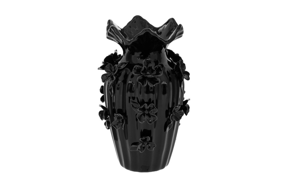 ΜΑΥΡΟ ΚΕΡΑΜΙΚΟ ΒΑΖΟ ΜΕ ΑΝΑΓΛΥΦΑ ΛΟΥΛΟΥΔΙΑ 16Χ26ΕΚ ΜΑΥΡΟ ΚΕΡΑΜΙΚΟ ΒΑΖΟ ΜΕ ΑΝΑΓΛΥΦΑ ΛΟΥΛΟΥΔΙΑ 16Χ26ΕΚ