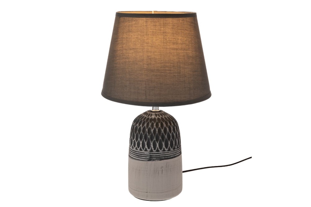 ΔΙΧΡΩΜΟ ΓΚΡΙ ΚΕΡΑΜΙΚΟ ΛΑΜΠΑΤΕΡ ΜΕ ΓΚΡΙ ΚΑΠΕΛΟ Φ20Χ32,5ΕΚ