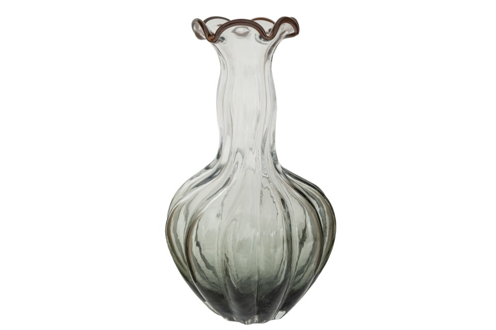 ΔΙΑΦΑΝΟ ΓΚΡΙ ΓΥΑΛΙΝΟ ΒΑΖΟ ΜΕ ΨΗΛΟ ΛΑΙΜΟ Φ25Χ42ΕΚ ΔΙΑΦΑΝΟ ΓΚΡΙ ΓΥΑΛΙΝΟ ΒΑΖΟ ΜΕ ΨΗΛΟ ΛΑΙΜΟ Φ25Χ42ΕΚ