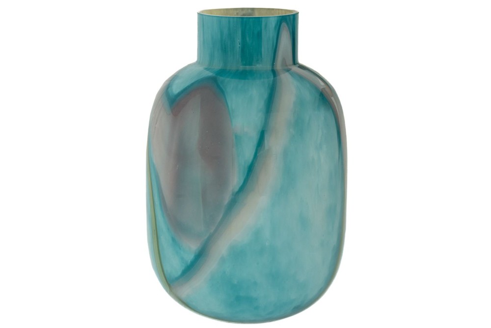 ΠΟΛΥΧΡΩΜΟ ΓΥΑΛΙΝΟ ΒΑΖΟ Φ20Χ30ΕΚ