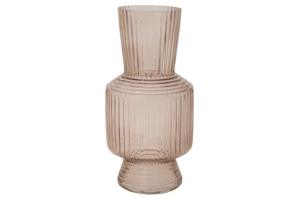 ΔΙΑΦΑΝΟ ΓΥΑΛΙΝΟ ΒΑΖΟ ΜΕ ΡΙΓΕΣ Φ15Χ30ΕΚ ΔΙΑΦΑΝΟ ΓΥΑΛΙΝΟ ΒΑΖΟ ΜΕ ΡΙΓΕΣ Φ15Χ30ΕΚ