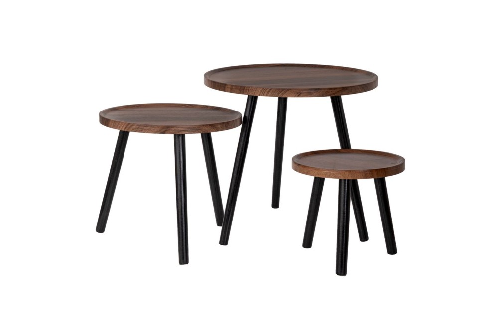 ΣΕΤ 3 ΤΡΑΠΕΖΑΚΙΑ ΚΑΦΕ ΣΤΡΟΓΓΥΛΑ MDF Φ50Χ53 Φ40Χ43 Φ30Χ33ΕΚ