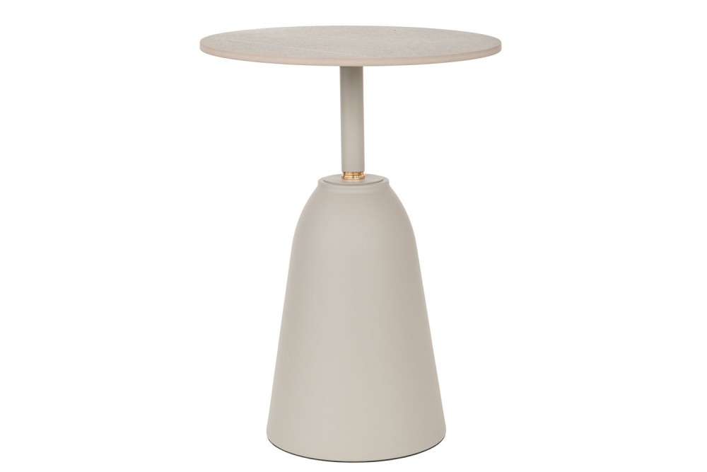 ΓΚΡΙ ΜΕΤΑΛΛΙΚΟ ΣΤΡΟΓΓΥΛΟ ΤΡΑΠΕΖΑΚΙ ΜΕ ΓΚΡΙ ΚΕΡΑΜΙΚΗ ΕΠΙΦΑΝΕΙΑ (ΕΦΕ ΜΑΡΜΑΡΟΥ) Φ40Χ52ΕΚ