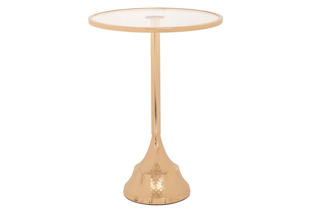 ΤΡΑΠΕΖΑΚΙ ΧΡΥΣΟ ΜΕΤΑΛΛΙΚΟ ΜΕ ΤΖΑΜΙ Φ35Χ47ΕΚ