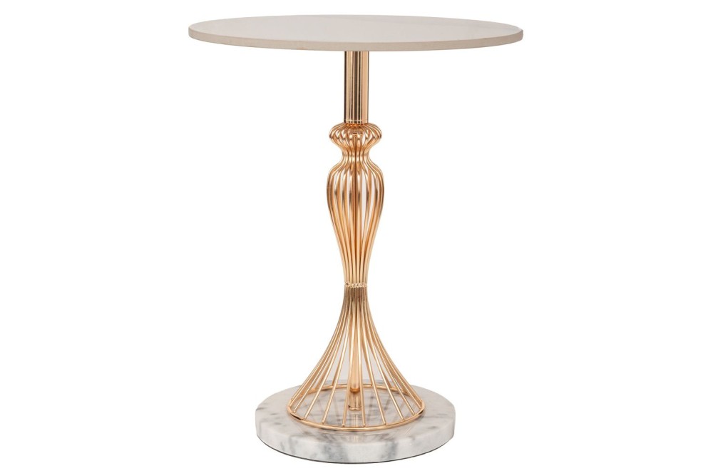 ΤΡΑΠΕΖΑΚΙ ΧΡΥΣΟ ΜΕΤΑΛΛΙΚΟ Φ39Χ50ΕΚ ΜΕ ΜΑΡΜΑΡΙΝΗ ΒΑΣΗ AND ΚΕΡΑΜΙΚΗ ΕΠΙΦΑΝΕΙΑ