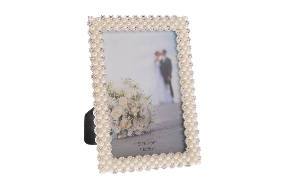 ΚΡΕΜ ΜΕΤΑΛΛΙΚΗ ΚΟΡΝΙΖΑ ΜΕ ΠΕΡΛΕΣ 10Χ15ΕΚ