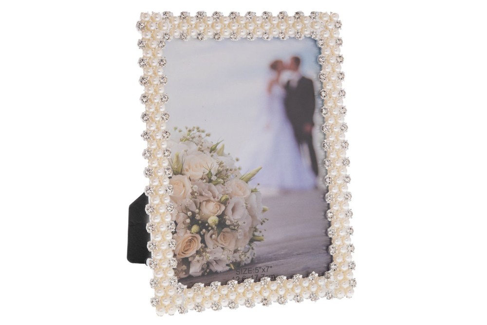 ΚΡΕΜ ΜΕΤΑΛΛΙΚΗ ΚΟΡΝΙΖΑ ΜΕ ΠΕΡΛΕΣ 13Χ18ΕΚ