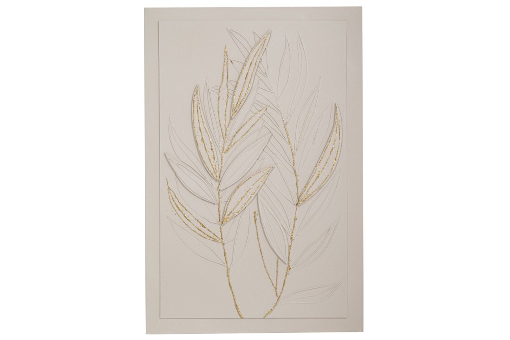 ΚΡΕΜ ΑΝΑΓΛΥΦΟΣ ΠΙΝΑΚΑΣ LEAVES 80Χ120ΕΚ ΚΡΕΜ ΑΝΑΓΛΥΦΟΣ ΠΙΝΑΚΑΣ LEAVES 80Χ120ΕΚ