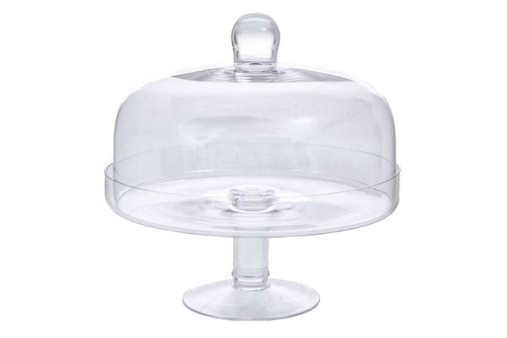 ΔΙΑΦΑΝΗ ΓΥΑΛΙΝΗ ΤΟΥΡΤΙΕΡΑ ΜΕ ΚΑΠΑΚΙ Φ24Χ24ΕΚ