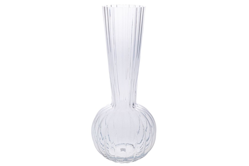 ΔΙΑΦΑΝΟ ΓΥΑΛΙΝΟ ΒΑΖΟ ΜΕ ΨΗΛΟ ΛΑΙΜΟ Φ14Χ33ΕΚ