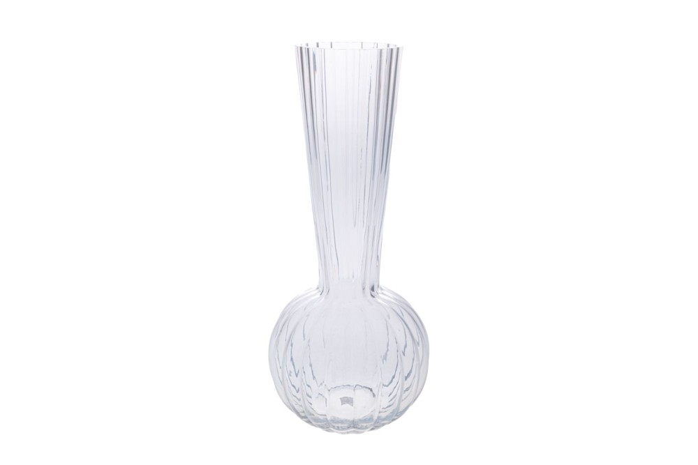 ΔΙΑΦΑΝΟ ΓΥΑΛΙΝΟ ΒΑΖΟ ΜΕ ΨΗΛΟ ΛΑΙΜΟ Φ12Χ25ΕΚ