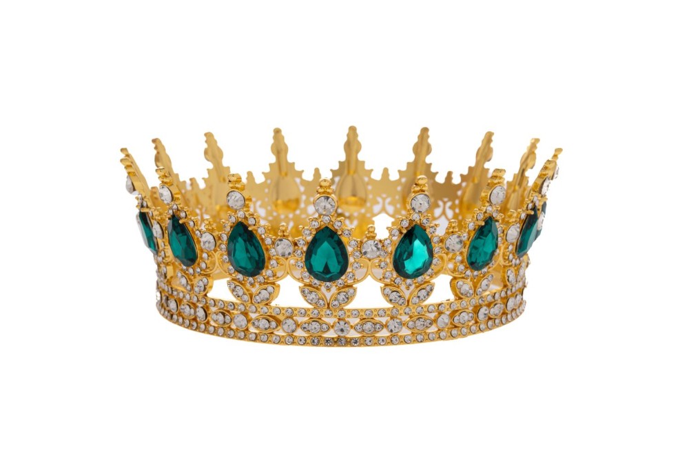 ΧΡΥΣΗ ΜΕΤΑΛΛΙΚΗ ΚΟΡΩΝΑ ΜΕ ΠΡΑΣΙΝΕΣ ΠΕΤΡΕΣ Φ12Χ5,5ΕΚ ΧΡΥΣΗ ΜΕΤΑΛΛΙΚΗ ΚΟΡΩΝΑ ΜΕ ΠΡΑΣΙΝΕΣ ΠΕΤΡΕΣ Φ12Χ5,5ΕΚ