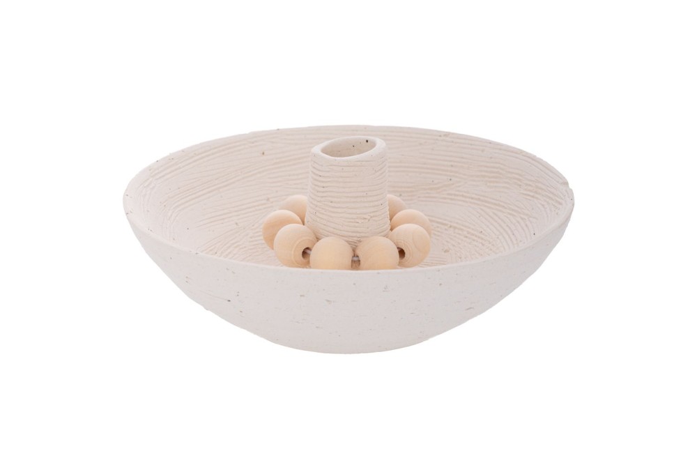 ΛΕΥΚΟ ΚΕΡΑΜΙΚΟ ΚΗΡΟΠΗΓΙΟ ΜΕ ΞΥΛΙΝΕΣ ΧΑΝΤΡΕΣ 15,5Χ15,5Χ6ΕΚ