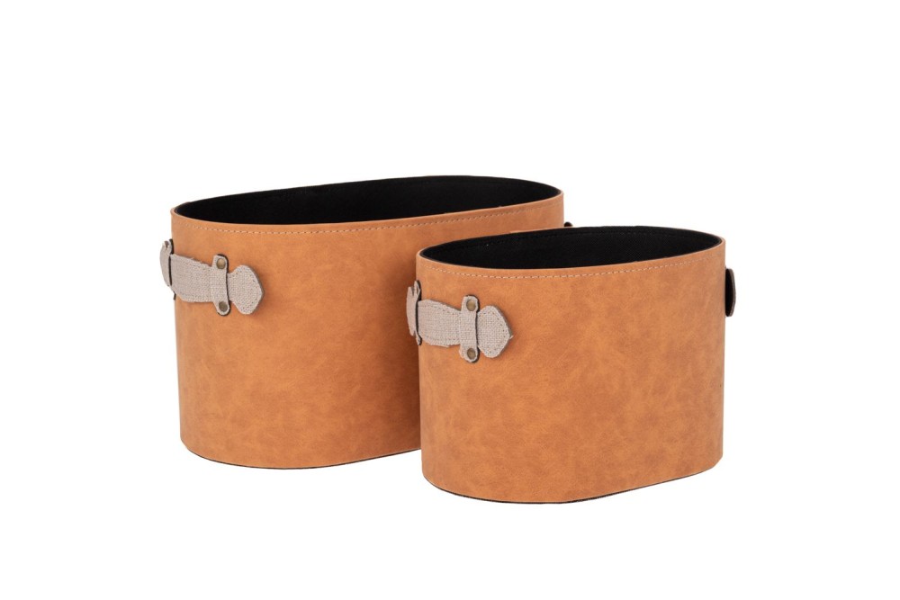 ΣΕΤ 2 ΚΑΦΕ ΔΕΡΜΑΤΙΝΑ ΚΑΛΑΘΙΑ 35Χ19Χ19  25Χ17Χ14ΕΚ