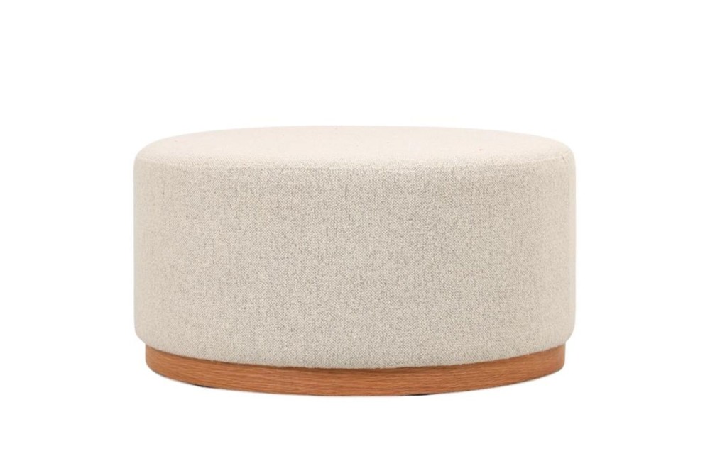 ΣΚΑΜΠΟ ΣΤΡΟΓΓΥΛΟ ΜΕ ΚΡΕΜ ΜΠΟΥΚΛΕ ΥΦΑΣΜΑ AND ΚΑΦΕ ΞΥΛΙΝΗ ΒΑΣΗ 80Χ80Χ41ΕΚ