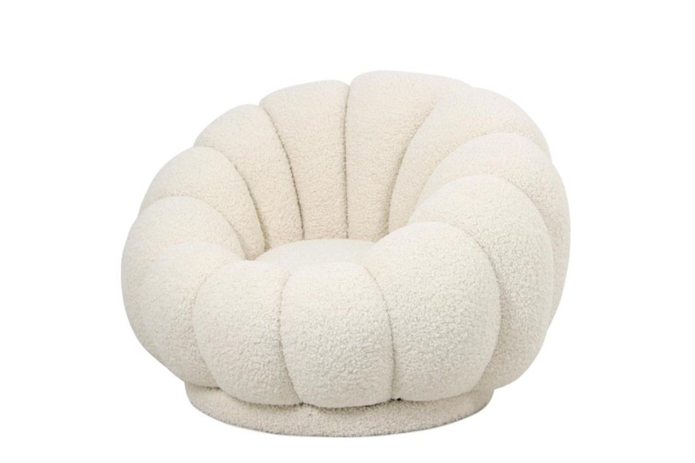 ΠΟΛΥΘΡΟΝΑ ΠΟΥΦ ΠΕΡΙΣΤΡΕΦΟΜΕΝΗ ΜΕ ΚΡΕΜ ΜΠΟΥΚΛΕ ΥΦΑΣΜΑ 98Χ97Χ69ΕΚ ΣΤΡΟΓΓΥΛΗ