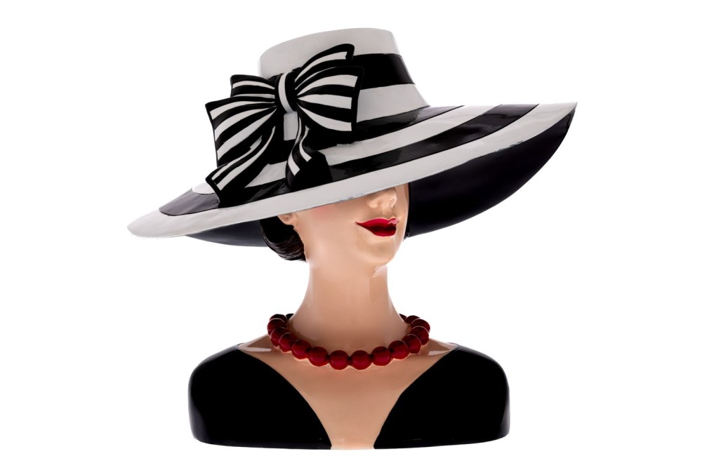 ΑΣΠΡΟΜΑΥΡΟ ΠΟΛΥΡΕΖΙΝ ΒΑΖΟ ΣΕ ΣΧΗΜΑ ΡΕΤΡΟ ΓΥΝΑΙΚΑ 35Χ26Χ30ΕΚ