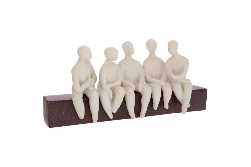 ΛΕΥΚΕΣ ΠΟΛΥΡΕΖΙΝ ΦΙΓΟΥΡΕΣ ΑΝΘΡΩΠΩΝ ΠΟΥ ΚΟΥΒΕΝΤΙΑΖΟΥΝ ΣΕ ΚΑΦΕ ΒΑΣΗ 39Χ8,5Χ17,5ΕΚ