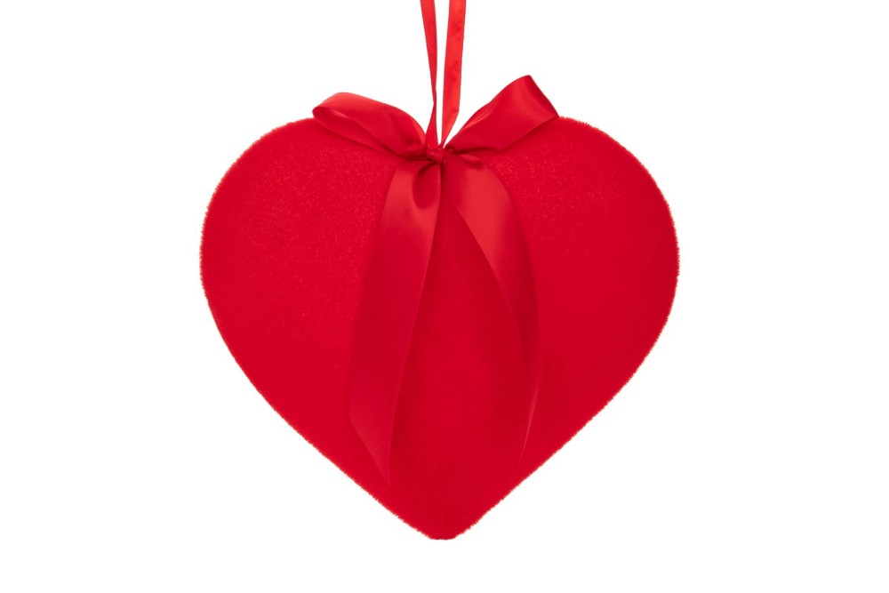 ΚΟΚΚΙΝΗ ΧΝΟΥΔΩΤΗ ΚΡΕΜΑΣΤΗ ΚΑΡΔΙΑ ΜΕ ΚΟΚΚΙΝΟ ΦΙΟΓΚΟ 15Χ15ΕΚ