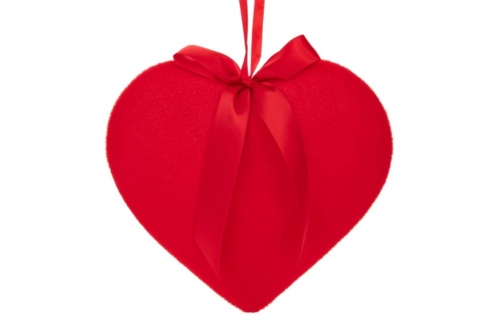 ΚΟΚΚΙΝΗ ΧΝΟΥΔΩΤΗ ΚΡΕΜΑΣΤΗ ΚΑΡΔΙΑ ΜΕ ΚΟΚΚΙΝΟ ΦΙΟΓΚΟ 22Χ22ΕΚ