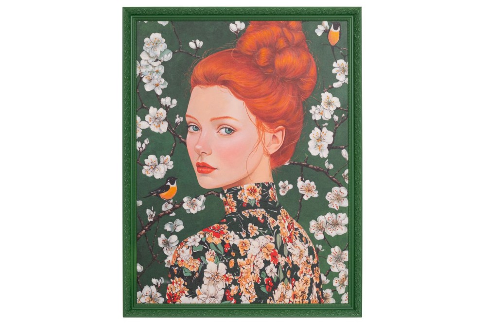 ΠΙΝΑΚΑΣ ΧΕΙΡΟΠΟΙΗΤΟΣ ΜΕ ΓΥΝΑΙΚΑ ΚΑΙ ΛΟΥΛΟΥΔΙΑ ΣΕ ΠΡΑΣΙΝΗ ΚΟΡΝΙΖΑ 100Χ130 ΕΚ(90Χ120) ΠΙΝΑΚΑΣ ΧΕΙΡΟΠΟΙΗΤΟΣ ΜΕ ΓΥΝΑΙΚΑ ΚΑΙ ΛΟΥΛΟΥΔΙΑ ΣΕ ΠΡΑΣΙΝΗ ΚΟΡΝΙΖΑ 100Χ130 ΕΚ(90Χ120)