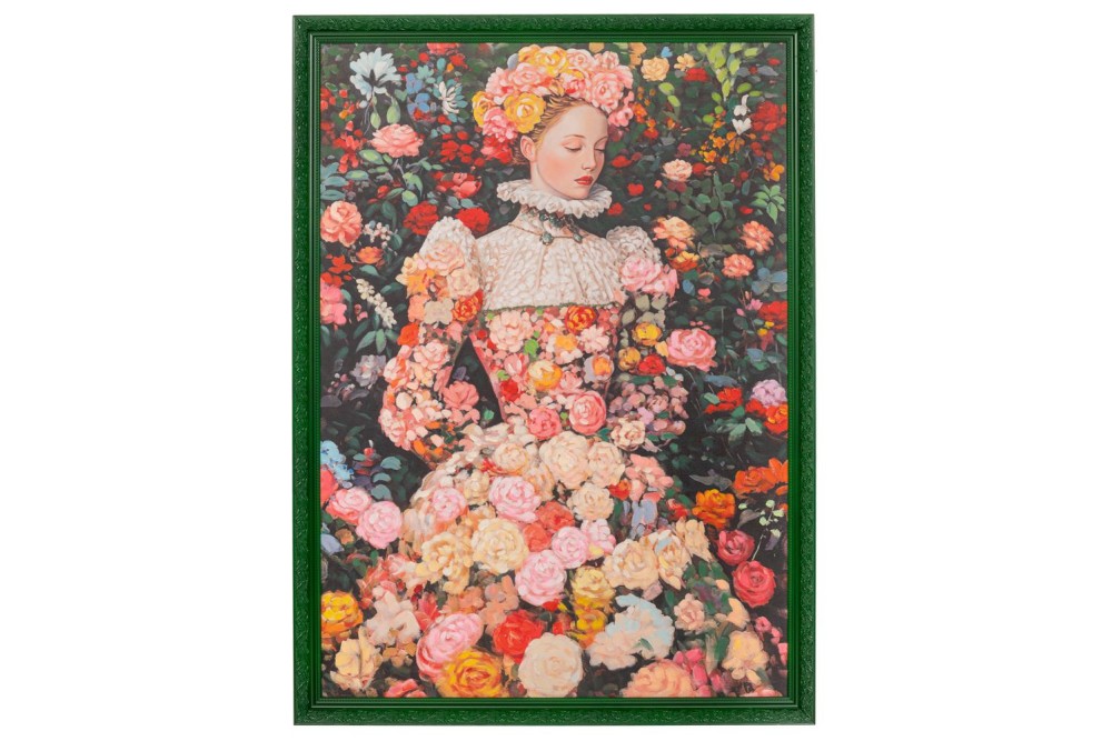 ΠΙΝΑΚΑΣ ΧΕΙΡΟΠΟΙΗΤΟΣ ΜΕ ΓΥΝΑΙΚΑ ΚΑΙ ΛΟΥΛΟΥΔΙΑ ΣΕ ΠΡΑΣΙΝΗ ΚΟΡΝΙΖΑ 110Χ150ΕΚ(100X140) ΠΙΝΑΚΑΣ ΧΕΙΡΟΠΟΙΗΤΟΣ ΜΕ ΓΥΝΑΙΚΑ ΚΑΙ ΛΟΥΛΟΥΔΙΑ ΣΕ ΠΡΑΣΙΝΗ ΚΟΡΝΙΖΑ 110Χ150ΕΚ(100X140)