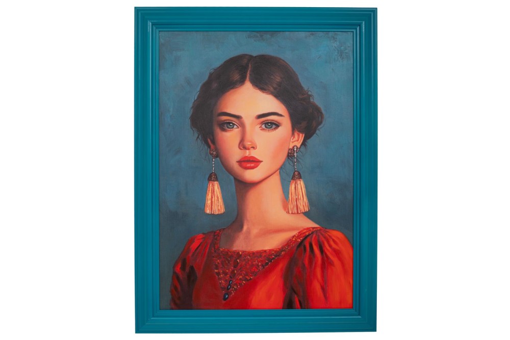 ΠΙΝΑΚΑΣ ΧΕΙΡΟΠΟΙΗΤΟΣ ΜΕ ΓΥΝΑΙΚΑ ΣΕ ΜΠΛΕ ΚΟΡΝΙΖΑ 87Χ117ΕΚ (70X100) ΠΙΝΑΚΑΣ ΧΕΙΡΟΠΟΙΗΤΟΣ ΜΕ ΓΥΝΑΙΚΑ ΣΕ ΜΠΛΕ ΚΟΡΝΙΖΑ 87Χ117ΕΚ (70X100)