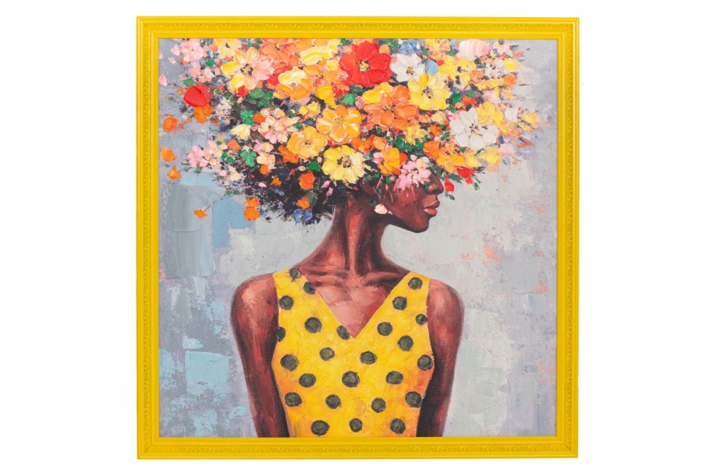 ΠΙΝΑΚΑΣ ΧΕΙΡΟΠΟΙΗΤΟΣ ΜΕ ΓΥΝΑΙΚΑ ΚΑΙ ΛΟΥΛΟΥΔΙΑ ΣΕ ΚΙΤΡΙΝΗ ΚΟΡΝΙΖΑ 88Χ88ΕΚ (80Χ80) ΠΙΝΑΚΑΣ ΧΕΙΡΟΠΟΙΗΤΟΣ ΜΕ ΓΥΝΑΙΚΑ ΚΑΙ ΛΟΥΛΟΥΔΙΑ ΣΕ ΚΙΤΡΙΝΗ ΚΟΡΝΙΖΑ 88Χ88ΕΚ (80Χ80)