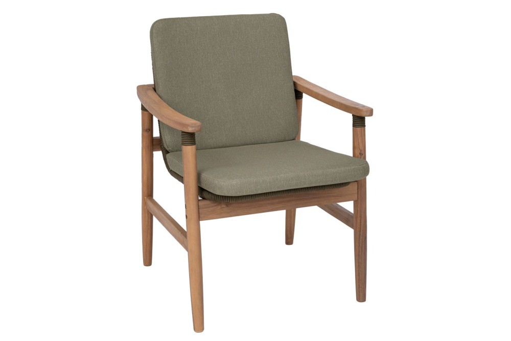 ΞΥΛΙΝΗ ΚΑΡΕΚΛΑ MASAYA ΑΠΌ ΑΚΑΚΙΑ ΣΕ ΦΥΣΙΚΟ ΧΡΩΜΑ ΜΕ XAKI ΜΑΞΙΛΑΡΙΑ 66Χ60Χ83ΕΚ