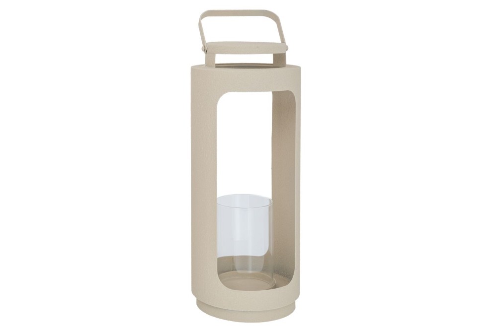 ΚΡΕΜ ΜΕΤΑΛΛΙΚΟ ΣΤΡΟΓΓΥΛΟ ΦΑΝΑΡΙ 18Χ18Χ44,5ΕΚ