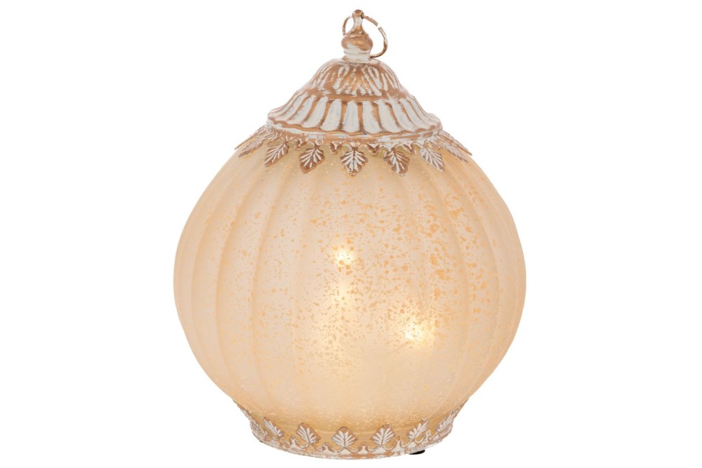 ΚΙΤΡΙΝΟ ΓΥΑΛΙΝΟ ΣΤΡΟΓΓΥΛΟ ΦΑΝΑΡΑΚΙ ΜΕ LED ΦΩΣ AND ΜΕΤΑΛΛΙΚΟ ΚΑΠΑΚΙ 15Χ15Χ19ΕΚ AAA1.5V